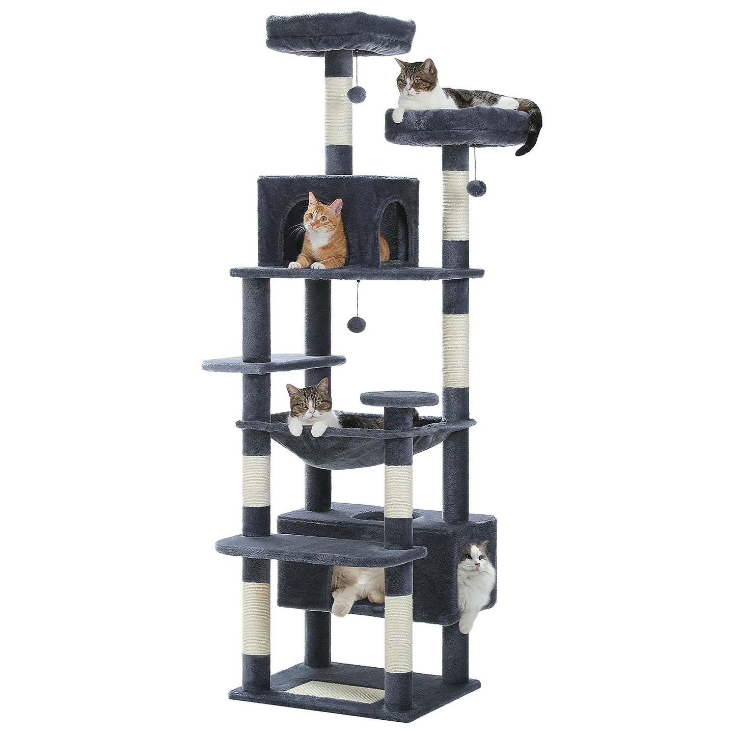 Cat Tree and Tower for Indoor Cats Scratching Posts Hammock Perches