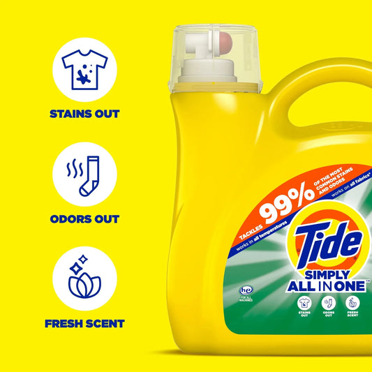 Liquid Laundry Detergent,117 oz, 89 Loads