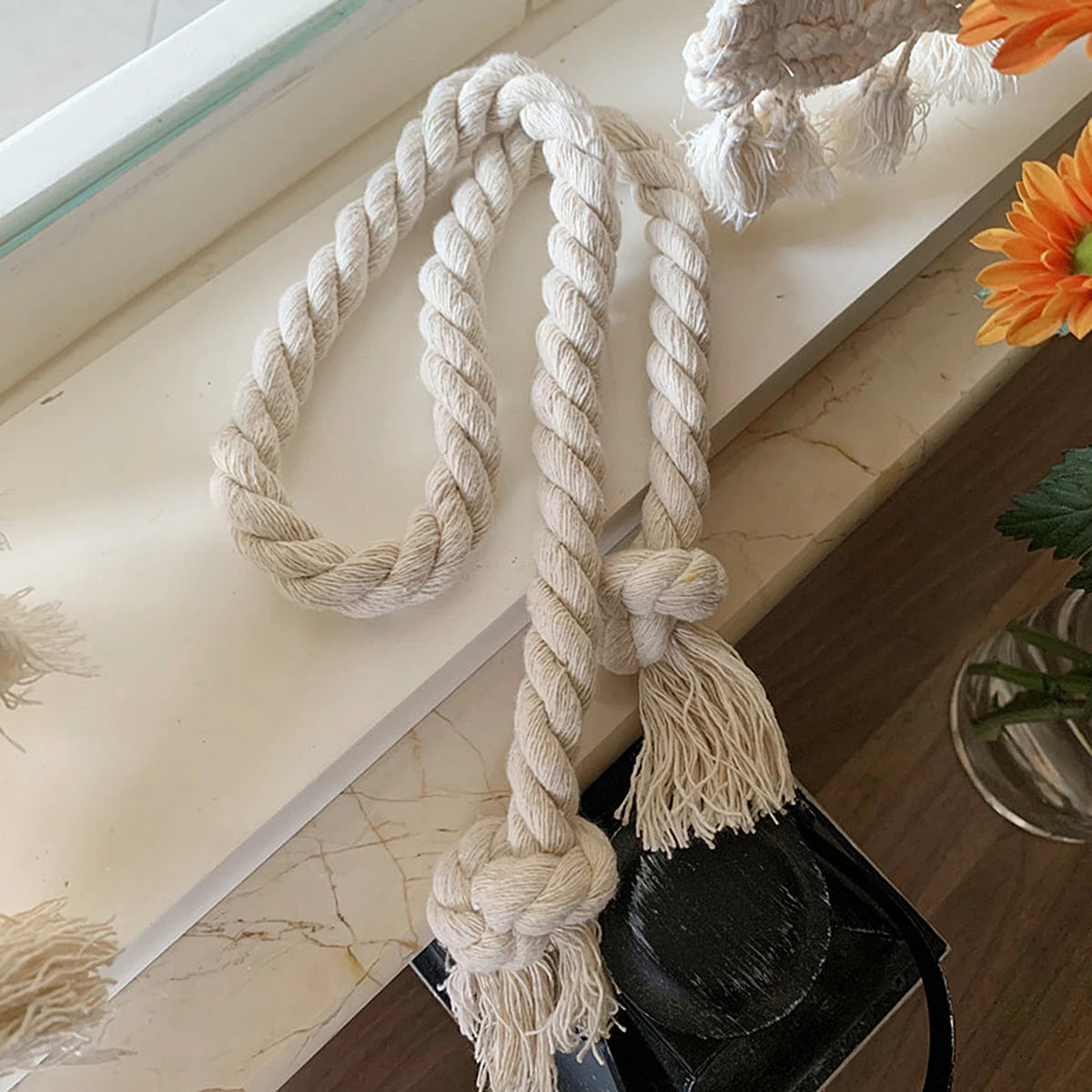 2 PCS 1Set Modern Pure Curtain Tie Back Decorative Curtain Hold Back Rope.