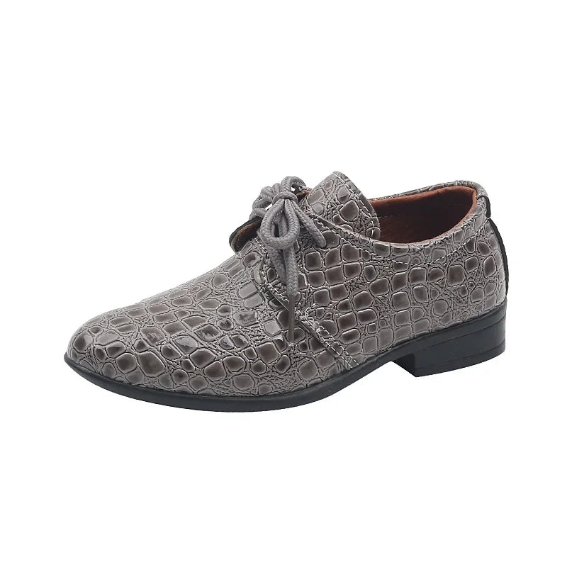 Children Leather Shoes for Boys, Pointed-toe Casual, Spring and Autumn 2023 Performance Shoes.