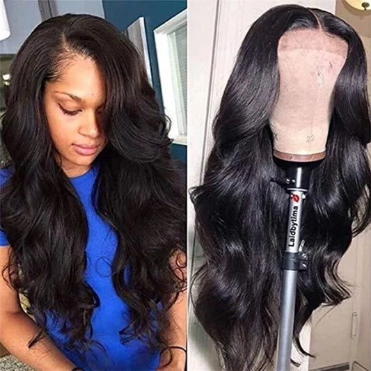 Synthetic Wig Long Lace Black Wavy Wig for Women