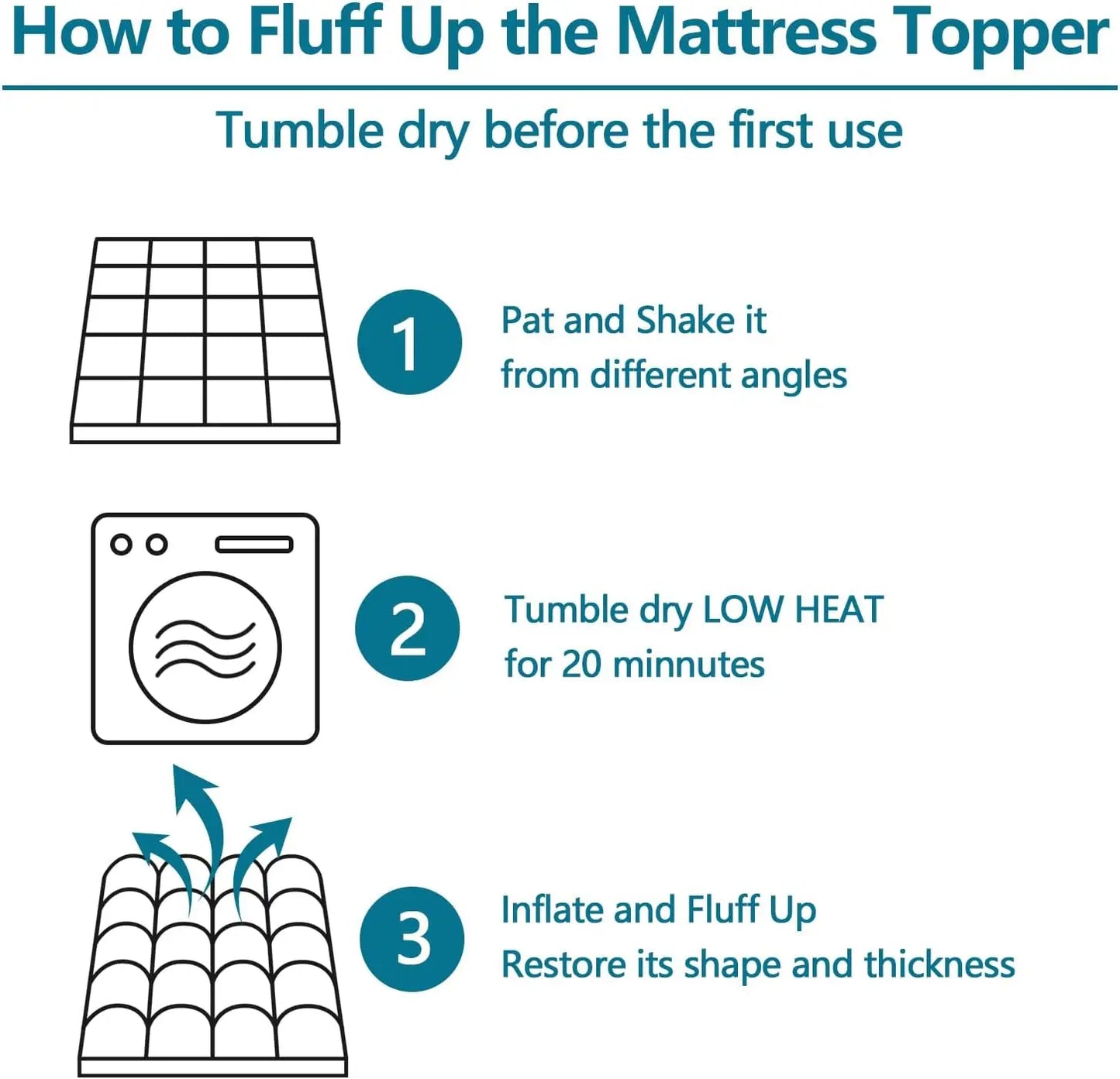 King Mattress Topper, Back Pain Relief,