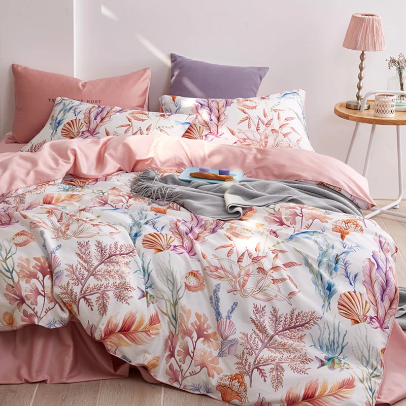 Egyptian cotton bed linen sheets, bedding sets, duvet cover. pastoral Princess bedspreads.