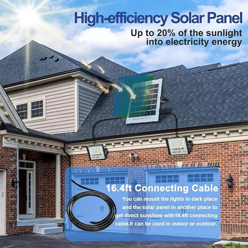 300W LED Solar Dusk To Dawn Waterproof Wall Spotlight