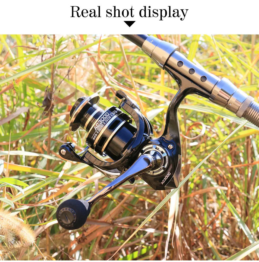 Newest OKUMA AC2000-7000 Fishing Reel, Metal Ball Grip Spinning Reel 5.2:1, Metal Reel Cup12KG Max Drag.