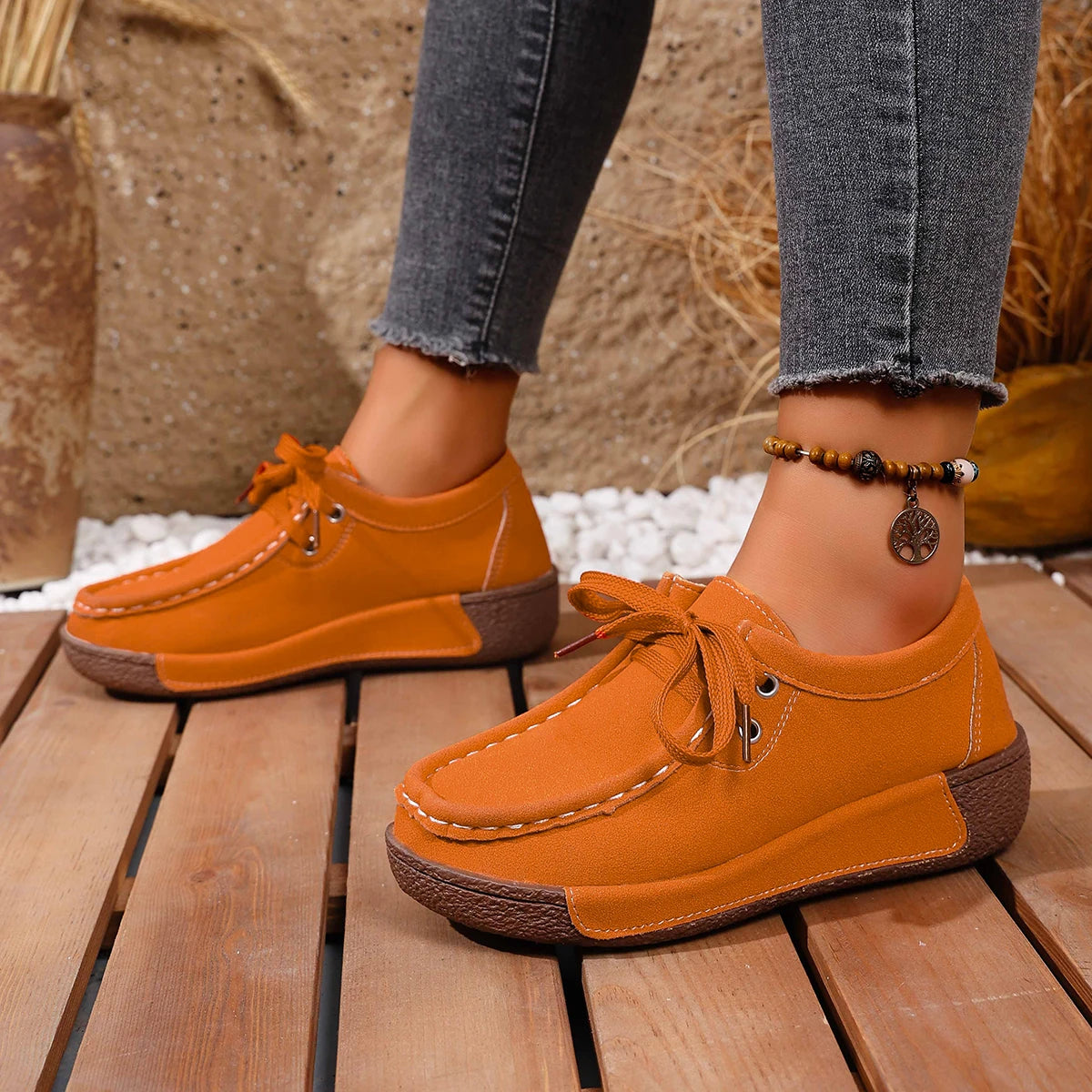 Spring/Autumn Thick Bottom Platform Women Shoes.