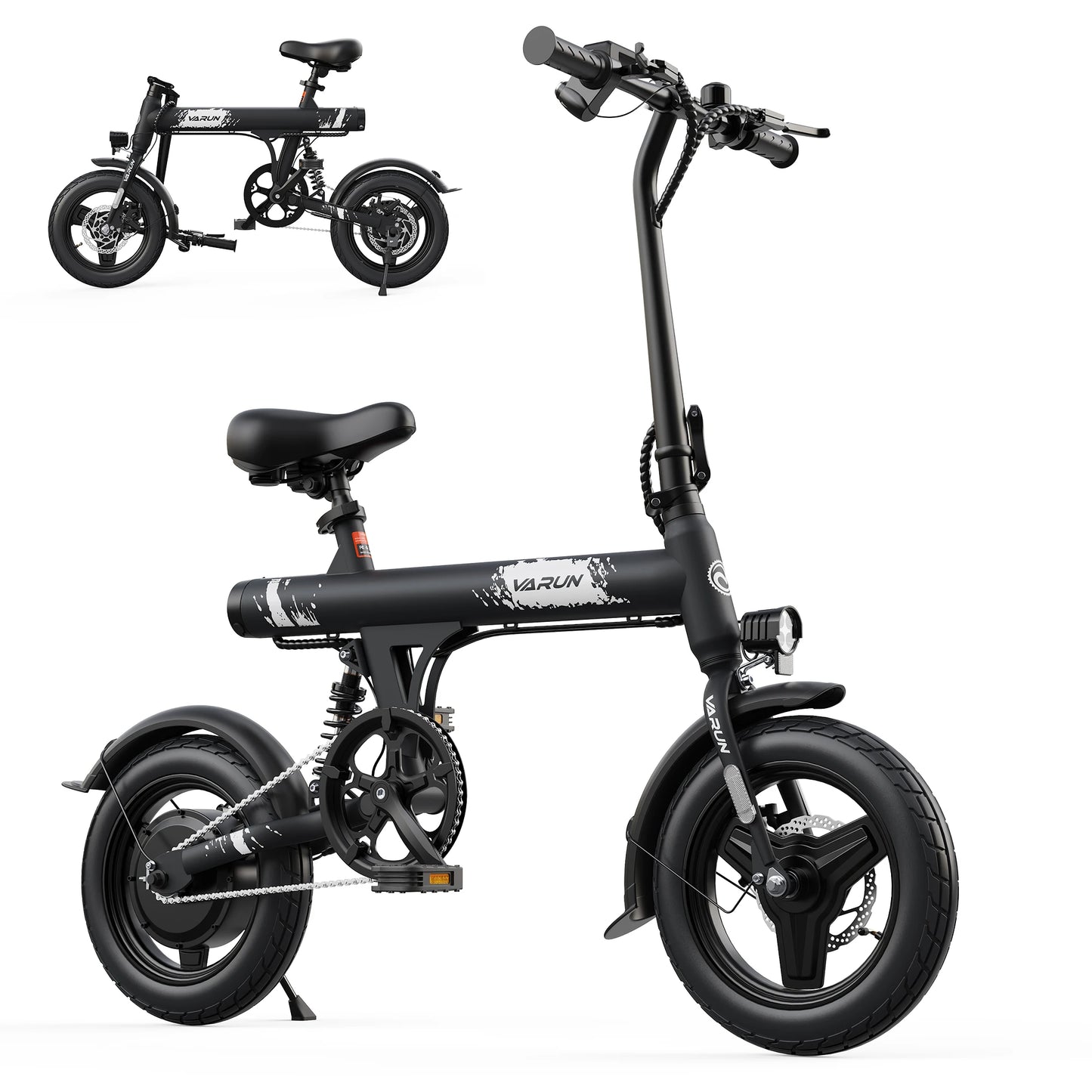 C14-1 Foldable E-bike 500 Peak Motor, 36V7.8AH Battery, Dual Discs Brakes, One Year Warranty Adult E-bicycle.