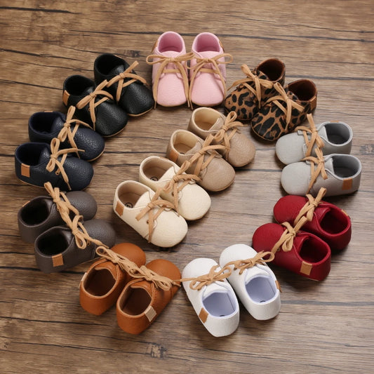 Baby Mid Top Sneakers - Classic Solid Color Casual Sneakers, Non slip Rubber Sole, Beginner's Children's Shoes.