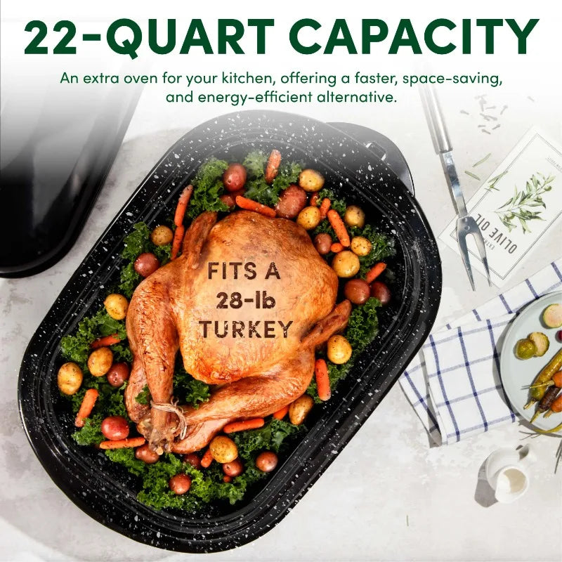 22Qt. Electric Roaster Oven with High Dome Lid