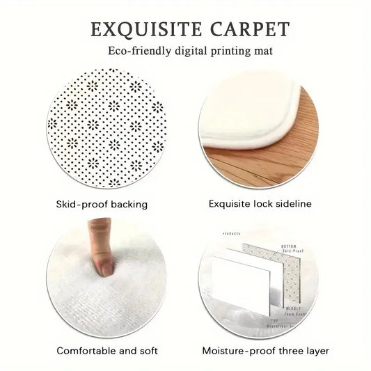 Gold Black Geometric Carpets, Nordic Luxury Living Room Rugs, for Bedroom, Sofa Table, Beside Large Area Rug.