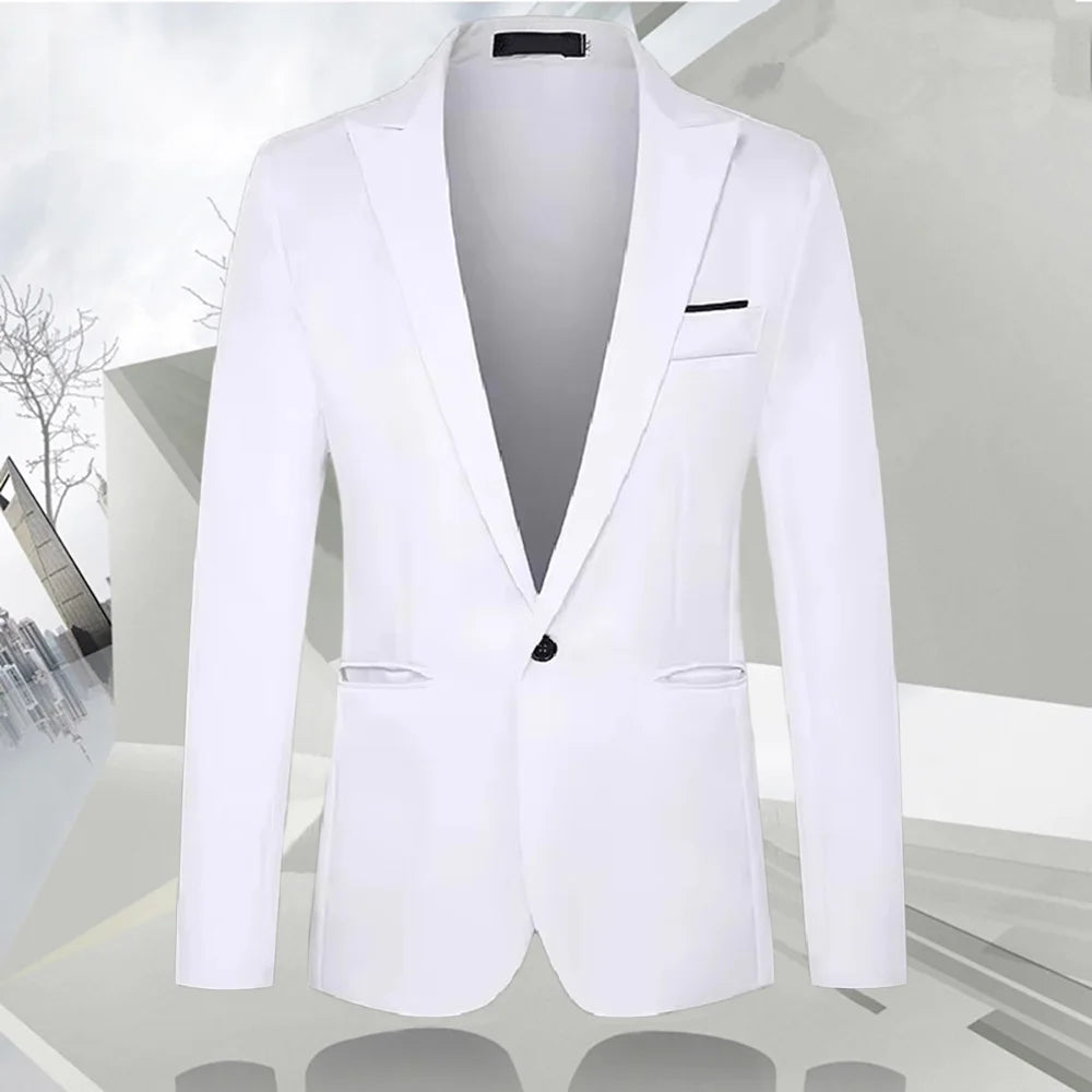 Men Autumn Trendy Slim Jacket, Casual, Business, Long Sleeve. Light Luxury Suit Streetwear