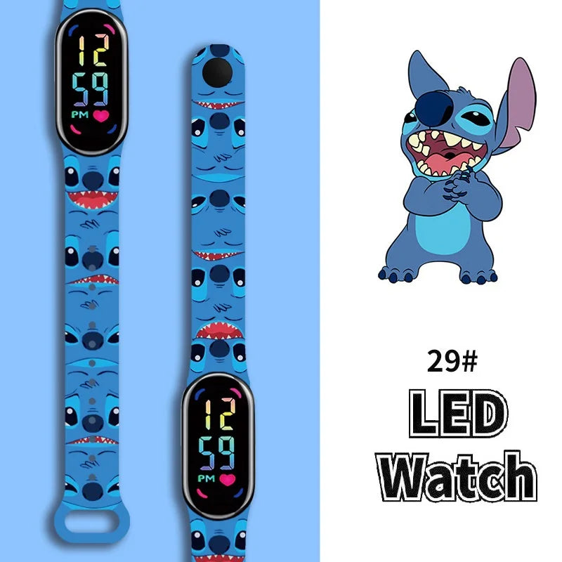 Stitch Children Watches Girls Waterproof Sport ,Touch Screen Watch Digital Clock Bracelet Gifts.
