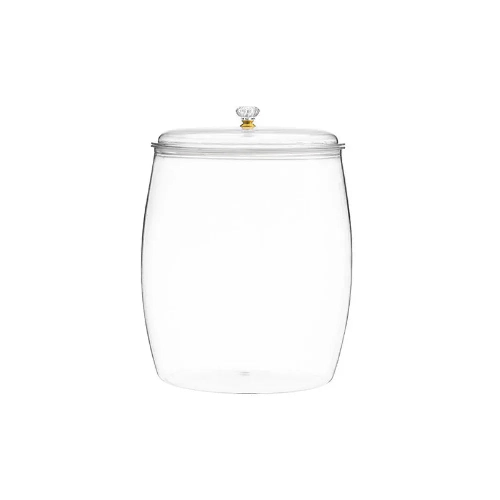 Flour Grains Sealed Kitchen Organizer with Lid, Plastic Wide Mouth Candy, Cookie, Nuts Storage Jar.