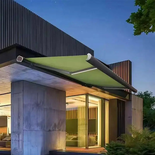 Outdoor retractable aluminum patio awning customized remote control