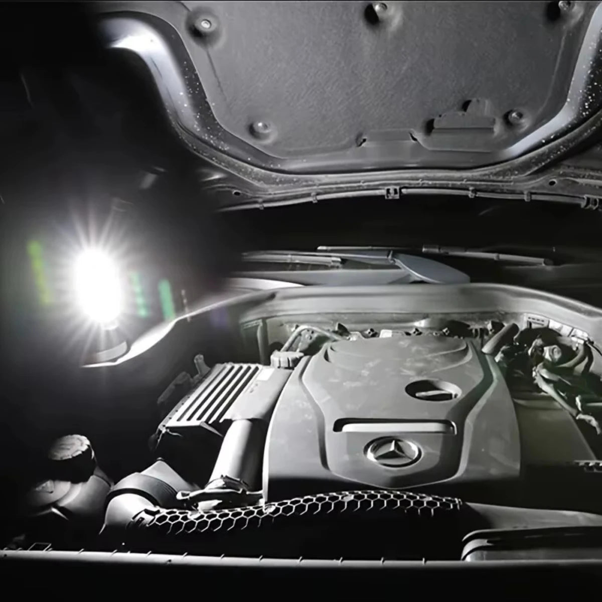 7LED High-Power Flashlight With USB Charging, COB Side Light - Suitable For Fishing, Camping, Hiking.