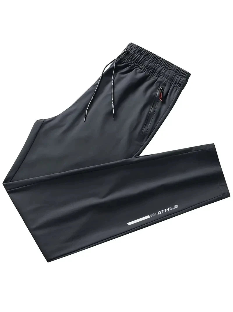 Soft Men Casual Straight Pants Stretch Elastic Waist Jogger, Classic Blue, Black ,Gray Trousers Plus Size.