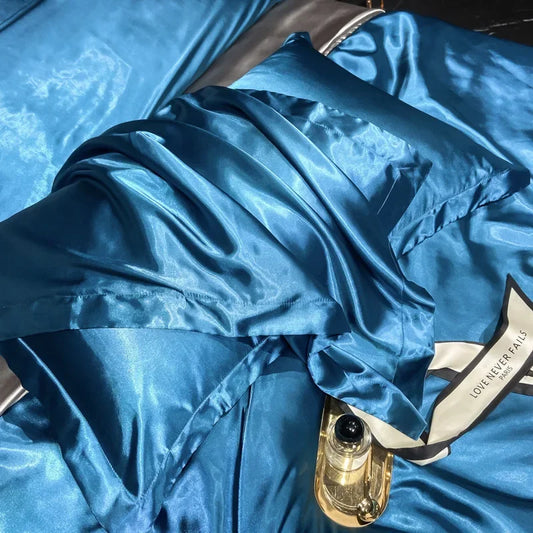 Pure 100% Silk Comforter Bedding Sets 4pcs King, Queen Size Bedding