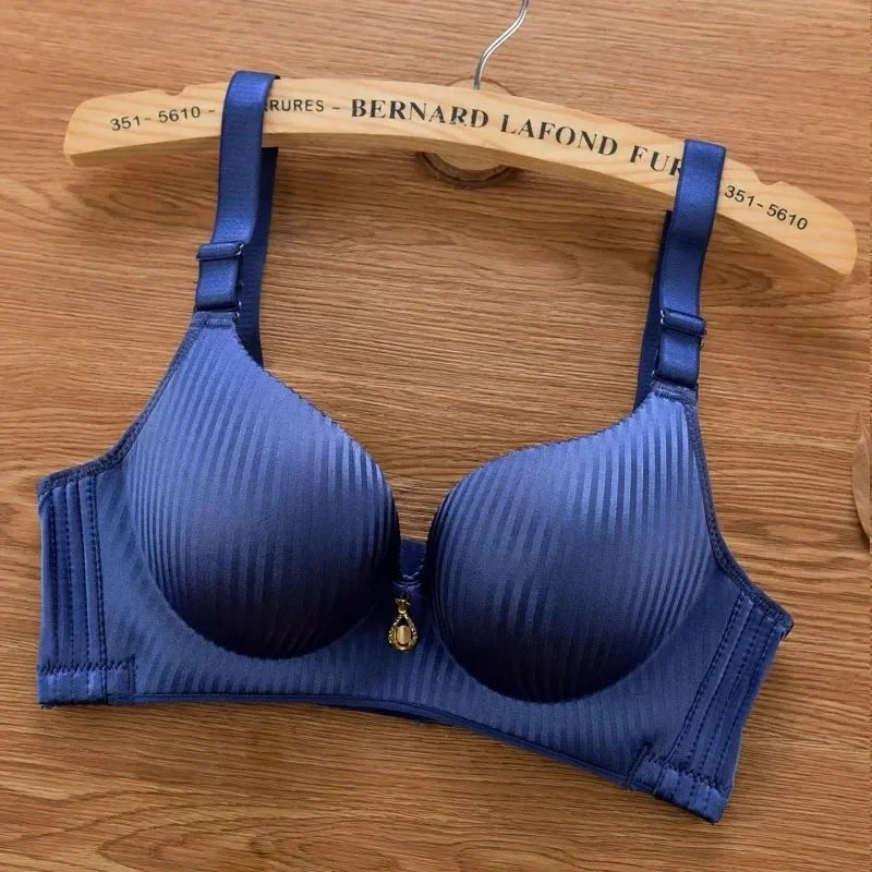 Sexy Wireless Push Up Bra, No Steel Ring Seamless Adjustable Straps.