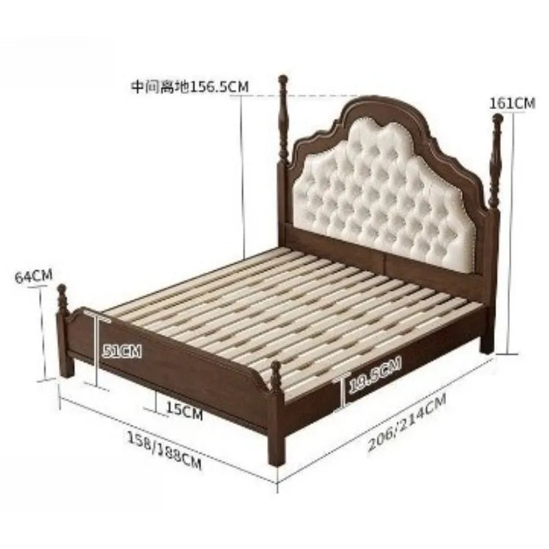 Queen Size Bed Upholstered Storage Bedroom Sleeping Frame