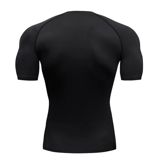 Camiseta ajustada de compresión para hombre con estampado de Batman, para correr, gimnasio, fitness, de manga corta, informal, para hombre