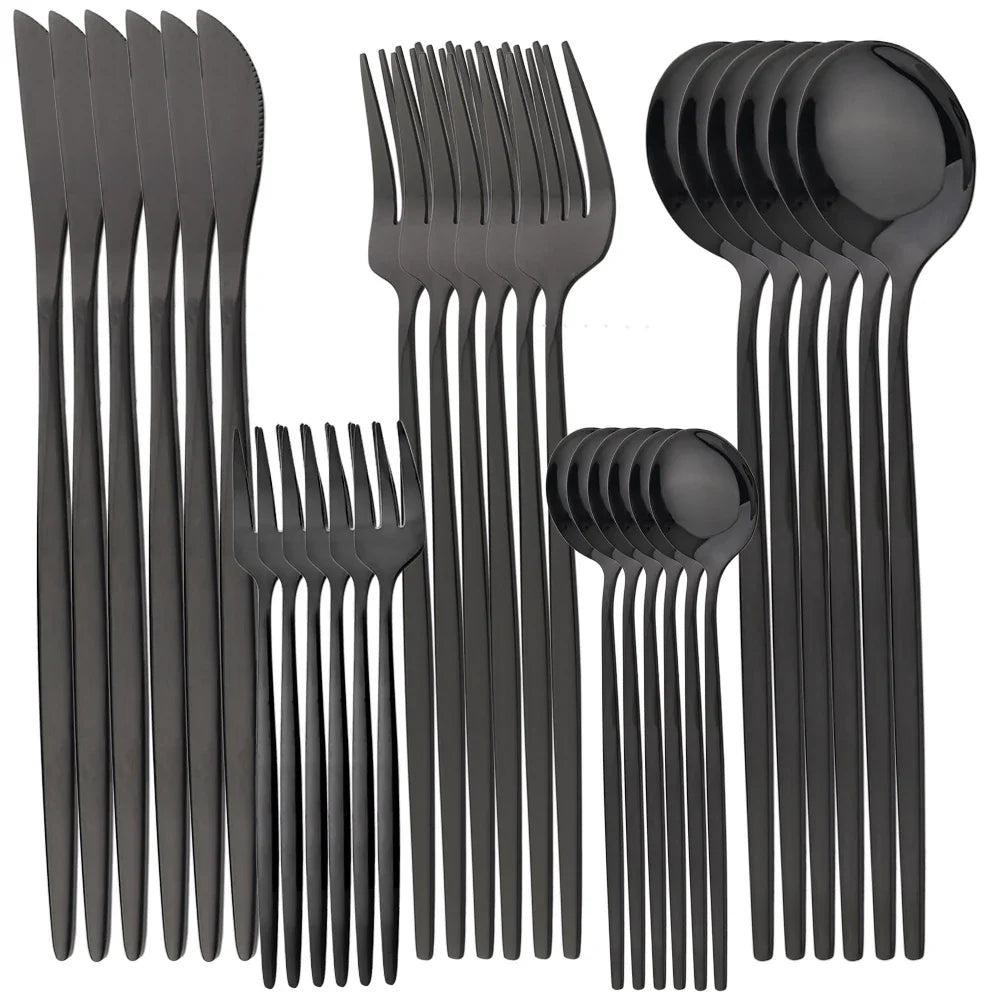 30Pcs Flatware Set Stainless Steel Tableware Set