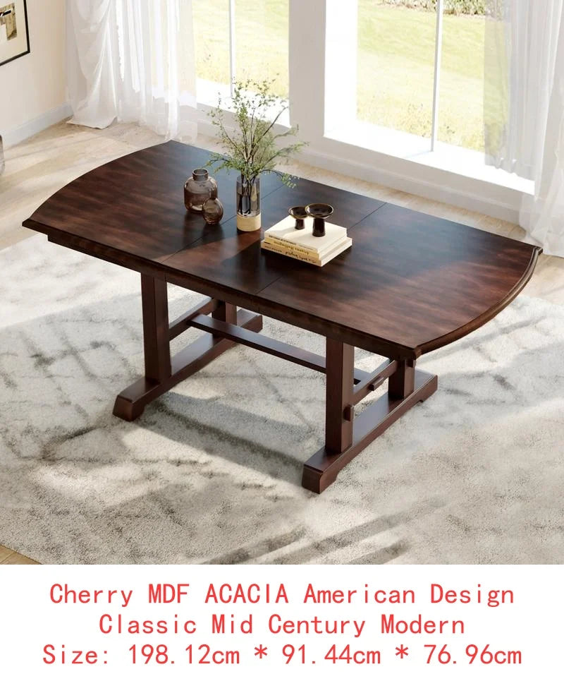 6-Piece Dining Set, Extendable 60-78 inch Wooden Table with Leaf, 4 Upholstered Chairs & Bench