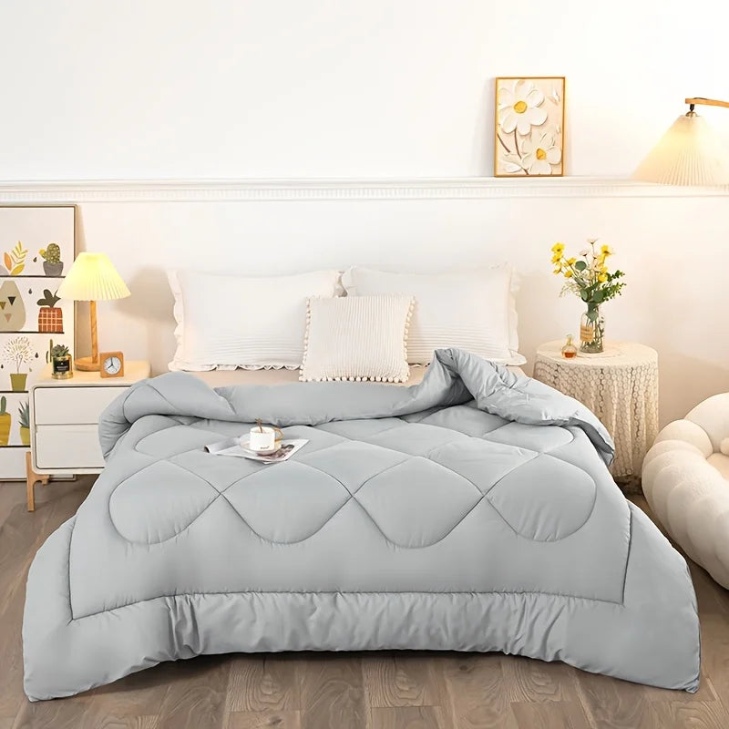 High quality solid color, thickened warm comfortable fabric quilt , winter spring autumn blanket.