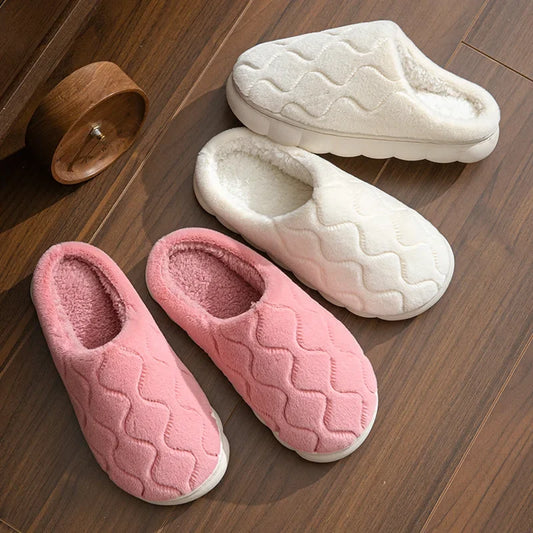 2025Winter Short Plush Warm Women's Cotton Slippers.