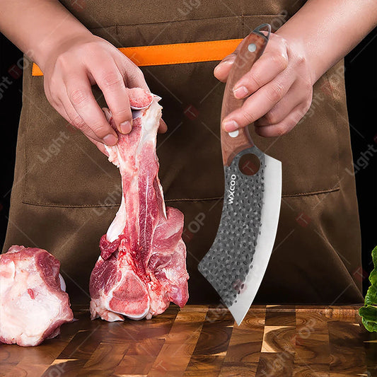 Professional Kitchen Forged Knife BBQ Cooking Chef Knives Wooden Handle Meat Cleaver Fruit Cutter Boning Knife Kitchen Supplies