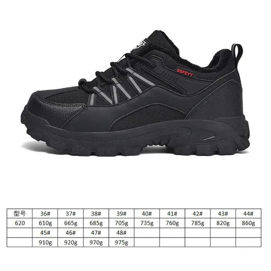 Outdoor Adventure Footwear Men Waterproof Anti Slip Hiking Boots.