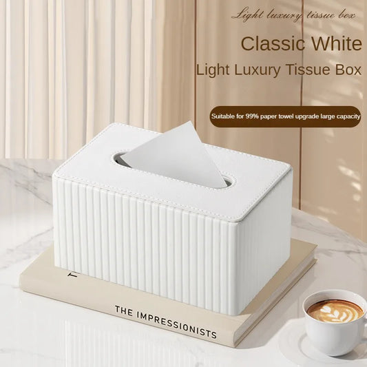 Tissue Box Living Room High-end Leather Tissue Box