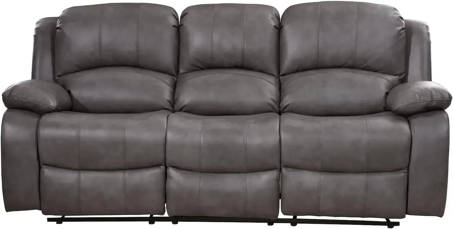 2PC Leather Air Reclining Sofa Loveseat Set, Living Room Set 8018 Multiple Colors.
