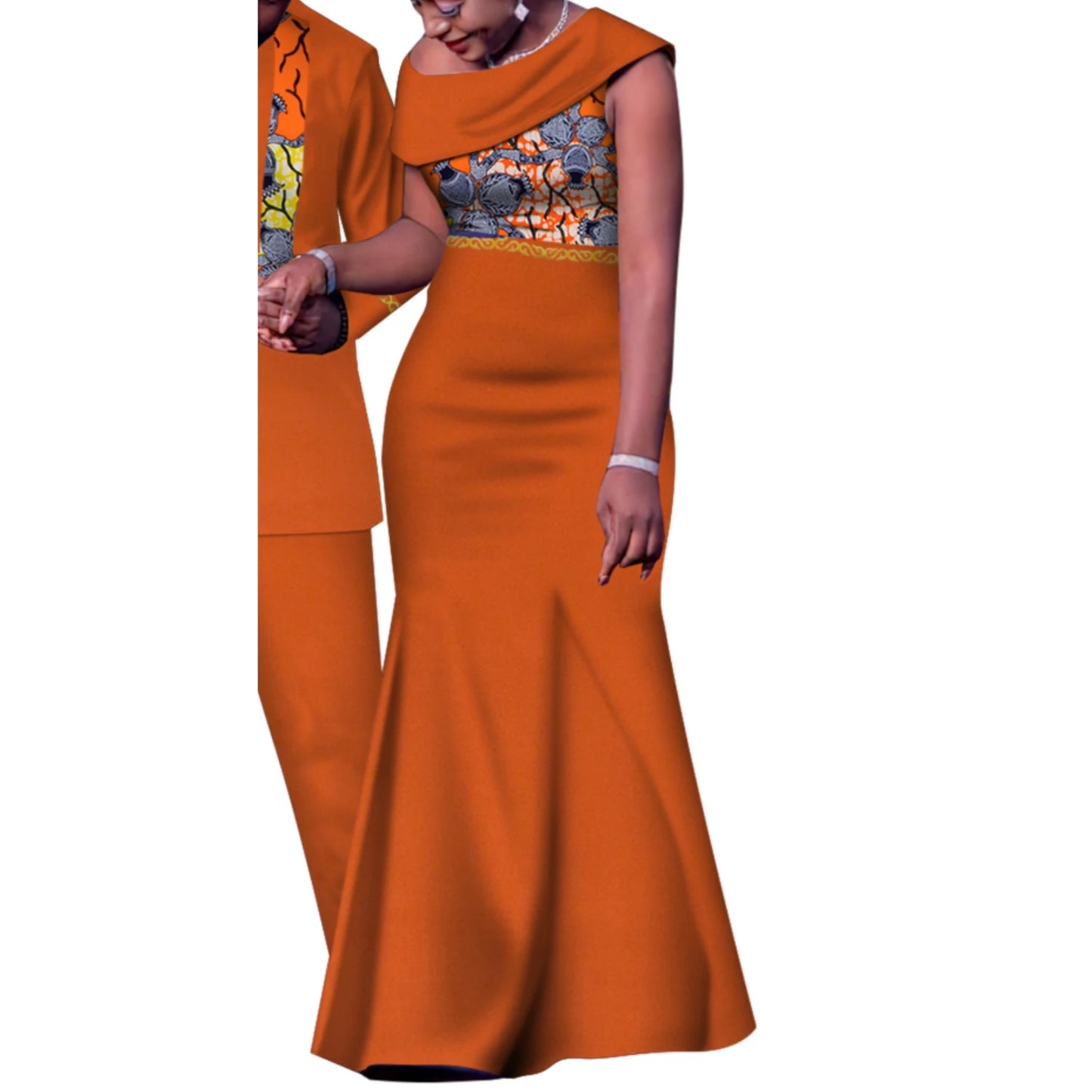 African Couple Outfits Match Sets Dashiki, African Men suit ,and Dresses for Women Couple Clothing WYQ905.