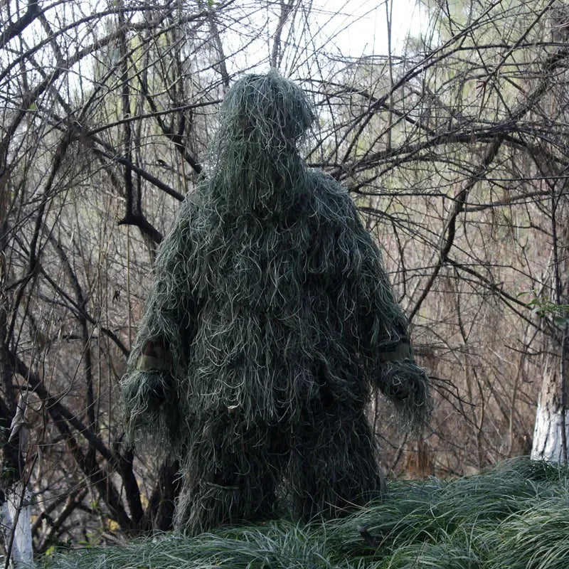 Camouflage suit 3D withered grass 5-piece hunting suit