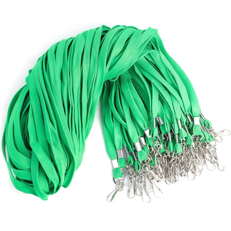 100 pcs/lot Nylon Safety Lanyards, Neck Rope For Card Holder Badge Keychain ID Card.