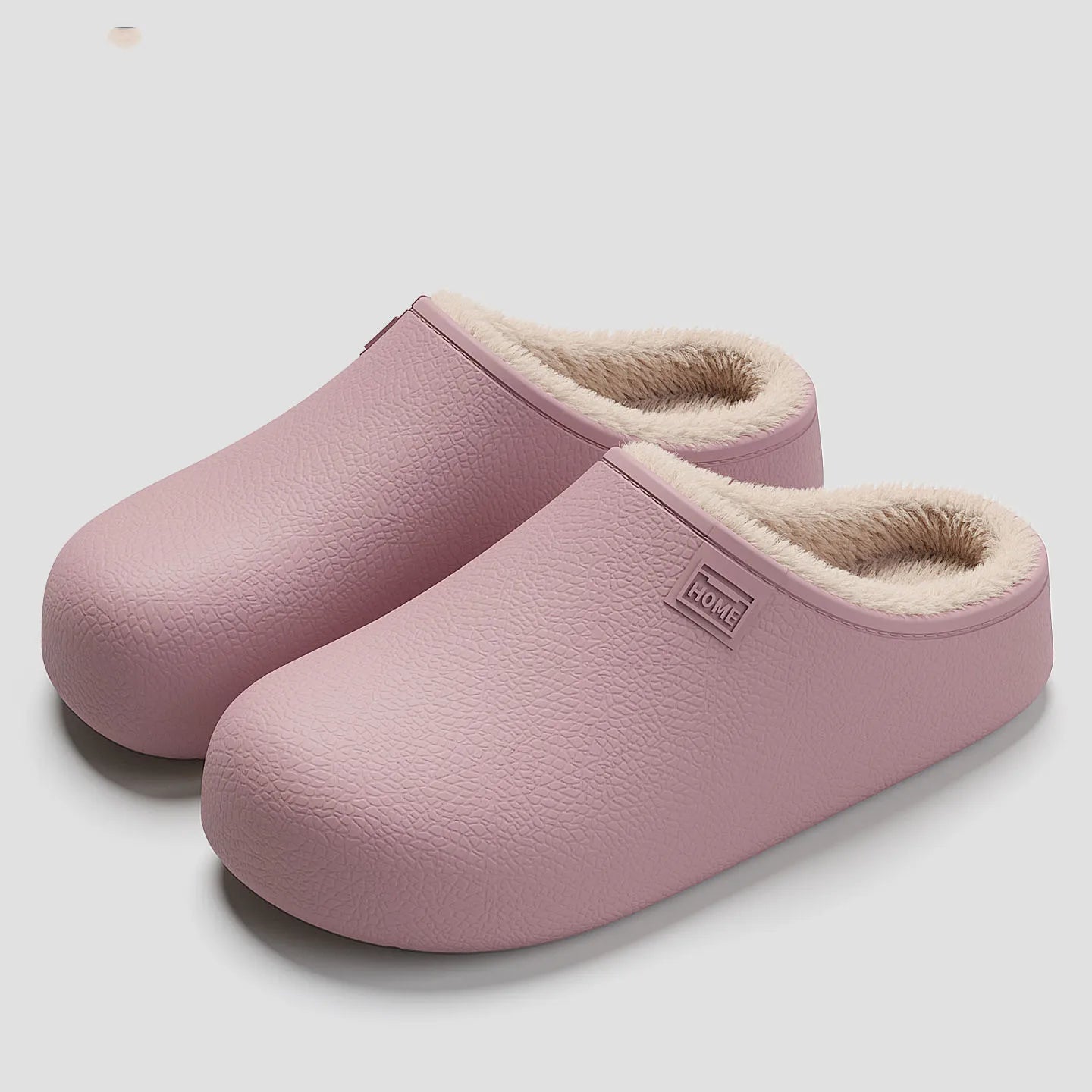 EAV waterproof slippers for autumn and winter, warm and non slip thick soled slippers.