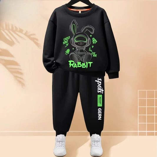 Autumn Baby Boy Clothes, Fashion Printed T-shirts and Pants, 2 Pieces Set.