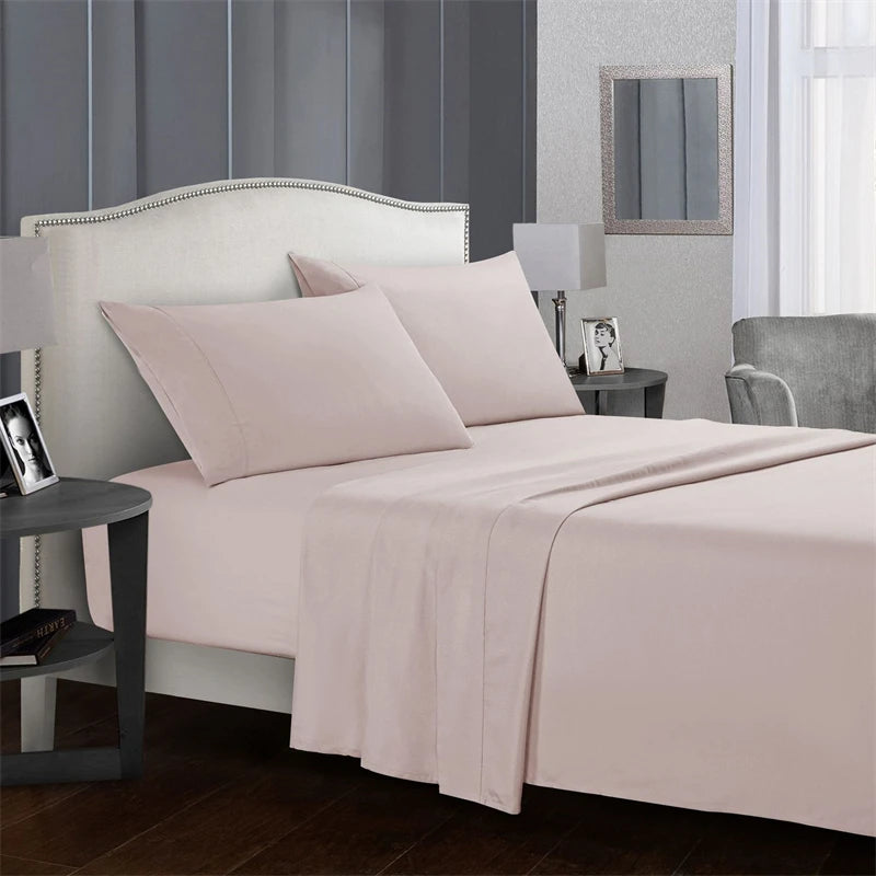 High-quality Simple King Size Bed Sheet Set Fitted Sheets Queen Durable Bed Covers.