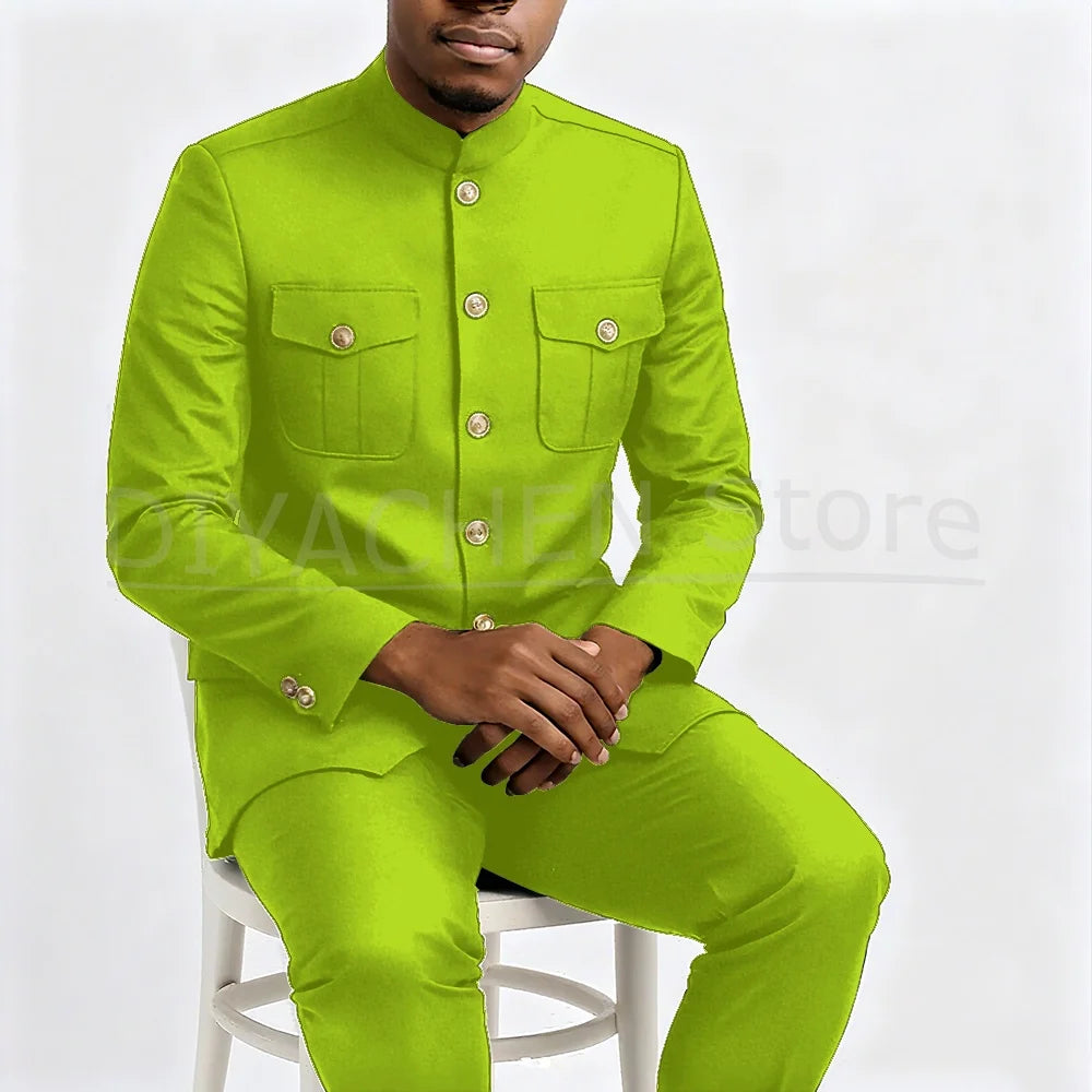 Chic Men Two Pockets, Single-breasted Formal Intelligent Casual Made-to-measure.