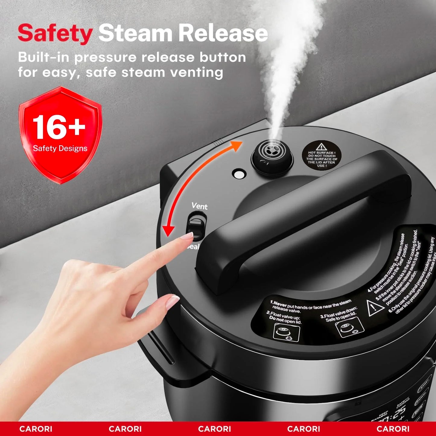 9-in-1 Electric Pressure Cooker 6 Qt, Programmable Multi-Function with