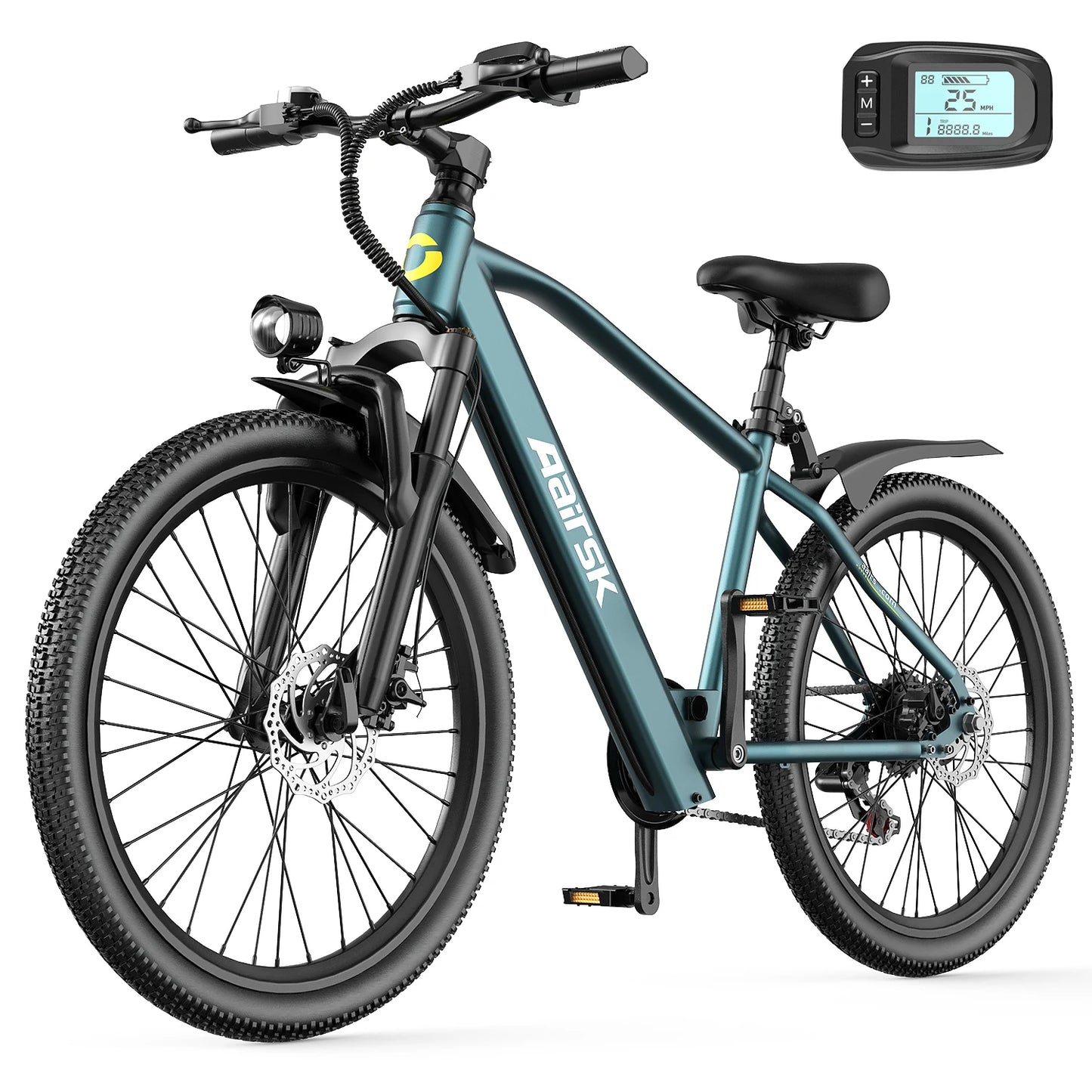 GT300 Adult E-bike, 400W Motor 36V, 10.4Ah Battery Electric 26 Inch Fat Tire, E-Mountain bike Off-road bicycle.