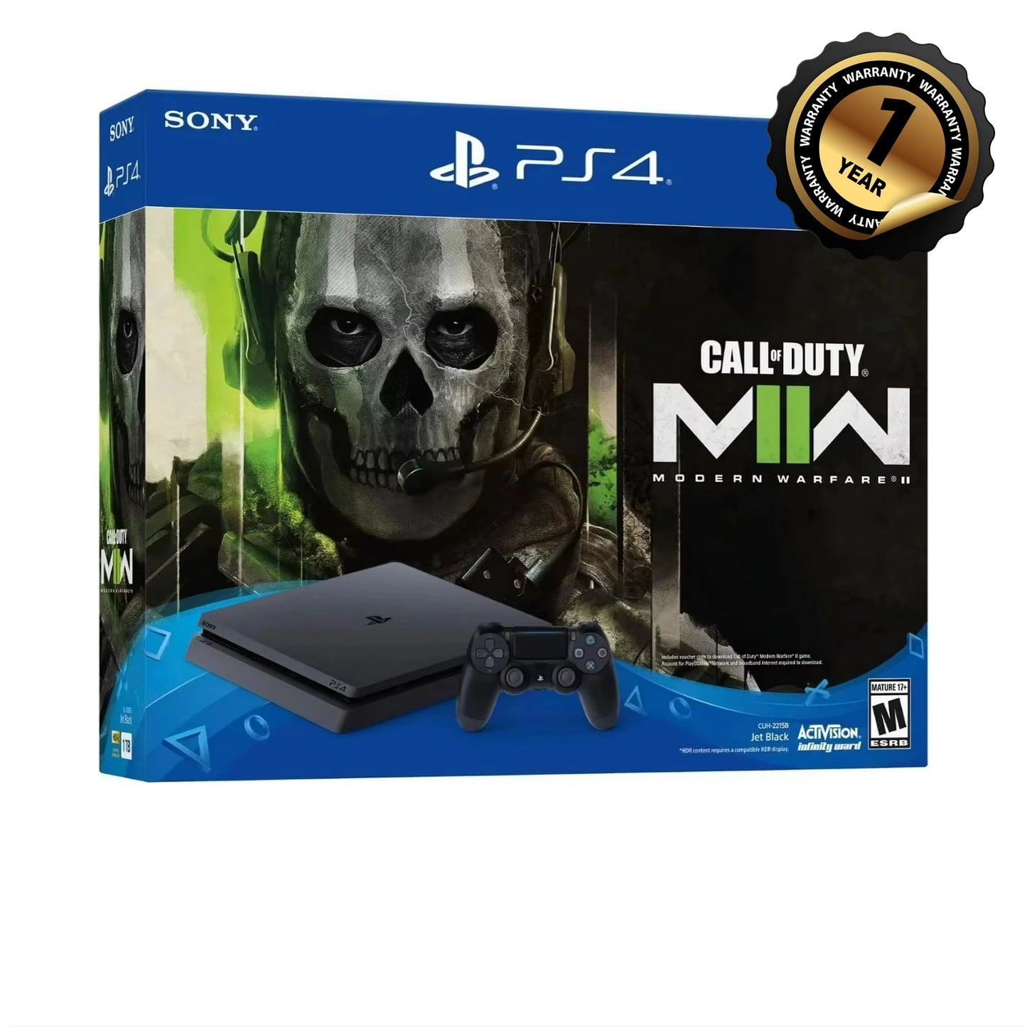 Sony PlayStation 4 Slim Call of Duty, Modern Warfare II Bundle,1TB PS4 Gaming Console, Jet Black.