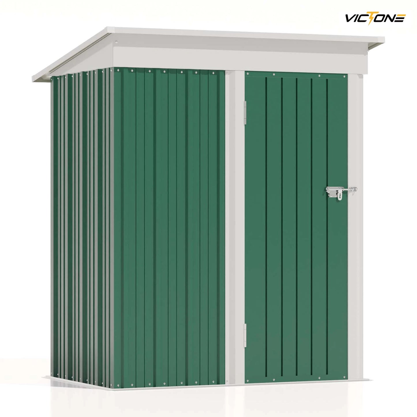 Patio well 5x3 FT Outdoor Storage Shed, Tool Shed with Sloping Roof and Lockable Door.