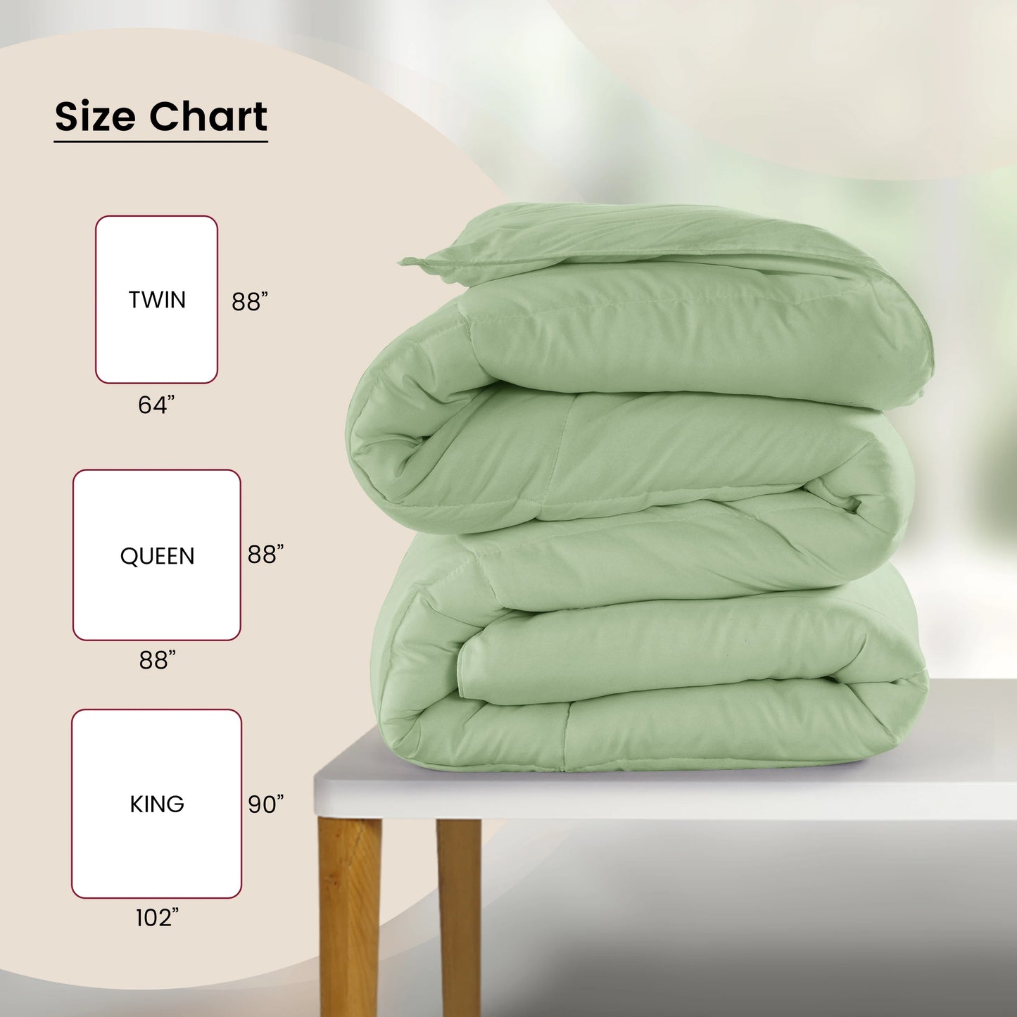 Decor Down Alternative Comforter – 1 Piece Fluffy Duvet Insert with Box Stitch Design – 102" x 90"