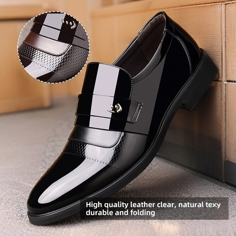 Men Leather Shoes, Carved Lace-up Brogue, Oxford Dress Shoes! Formal, Business, Office Shoes.