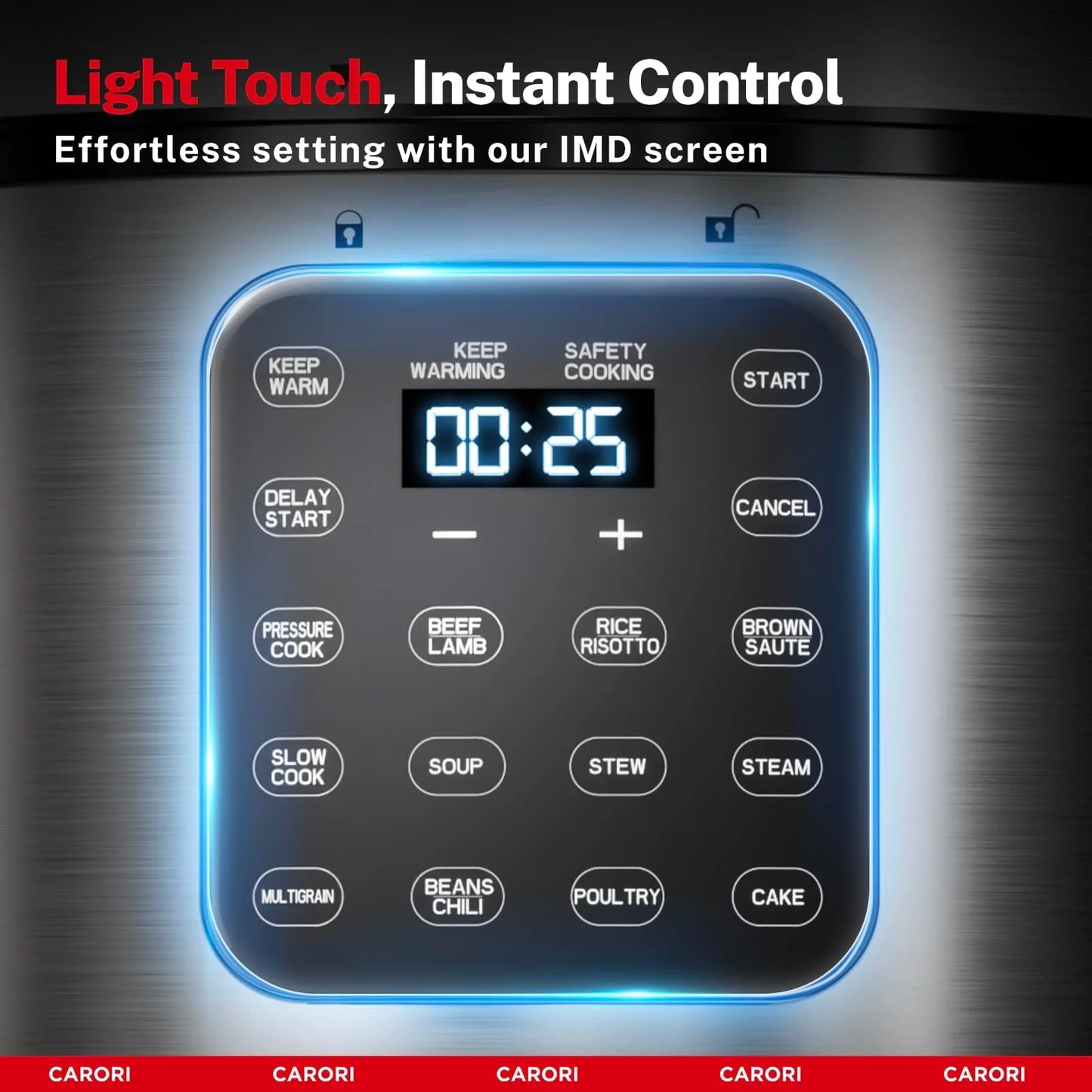 9-in-1 Electric Pressure Cooker 6 Qt, Programmable Multi-Function with