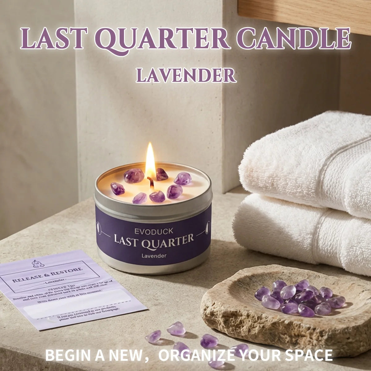 EVODUCK Moon phase Scented Candles, 3oz Law of Attraction, Energy Boosting Home Decoration.