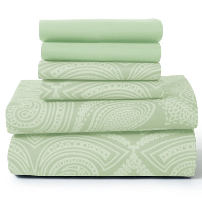 Lux Decor 6Pc Paisley Sheet Set