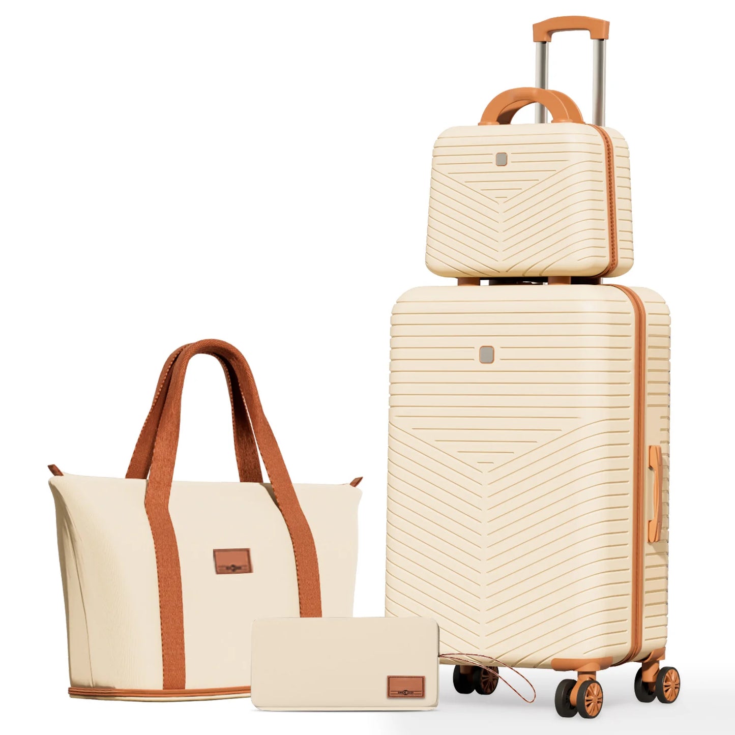 4/6 Piece Luggage Set, with Spinner Wheels & TSA Lock, Carry on Luggage Hard shell.