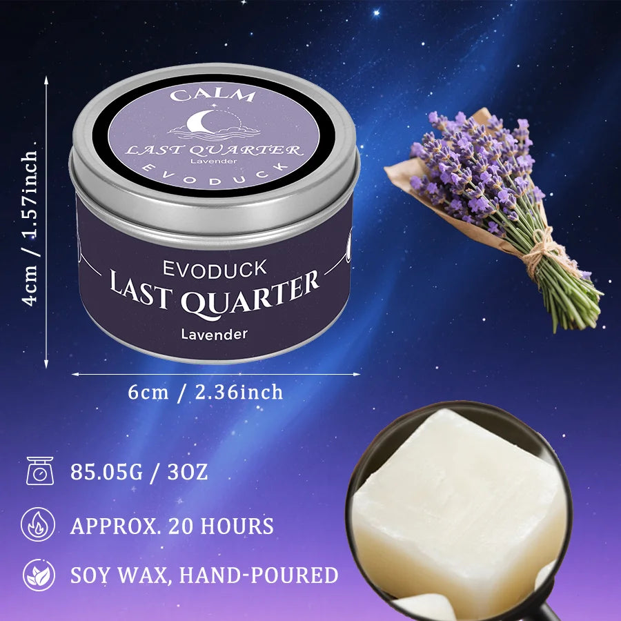 EVODUCK Moon phase Scented Candles, 3oz Law of Attraction, Energy Boosting Home Decoration.